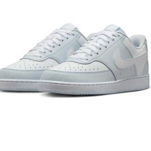 Nike Court Vision Low Women's Trainers, White - Light Blue